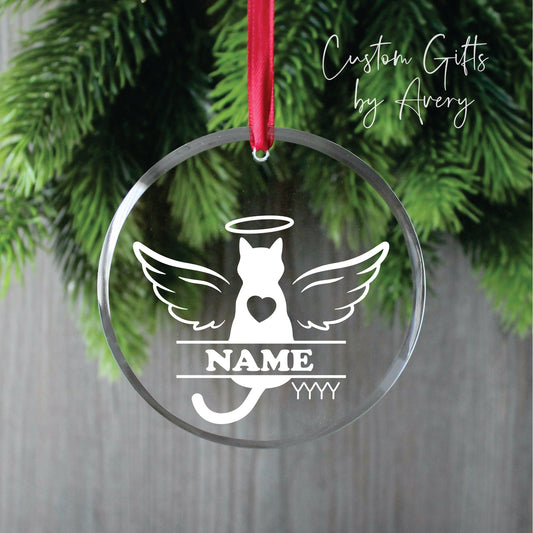 Personalized Cat Memorial Christmas Ornament