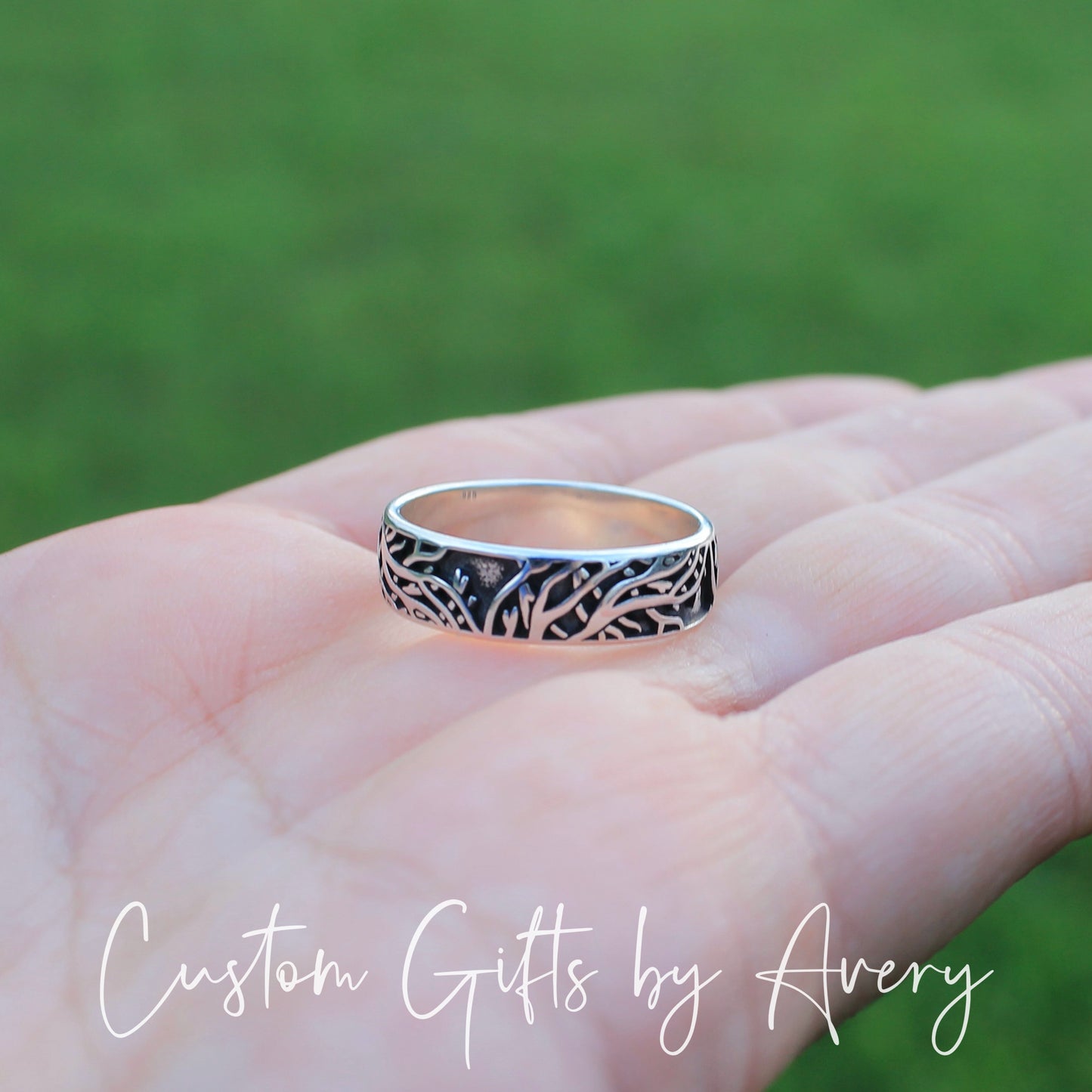 Sterling Silver Tree of Life Branches Ring