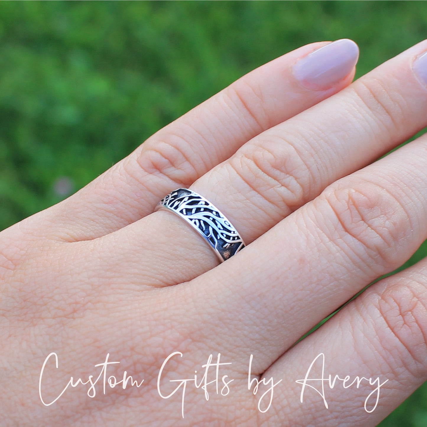 Sterling Silver Tree of Life Branches Ring