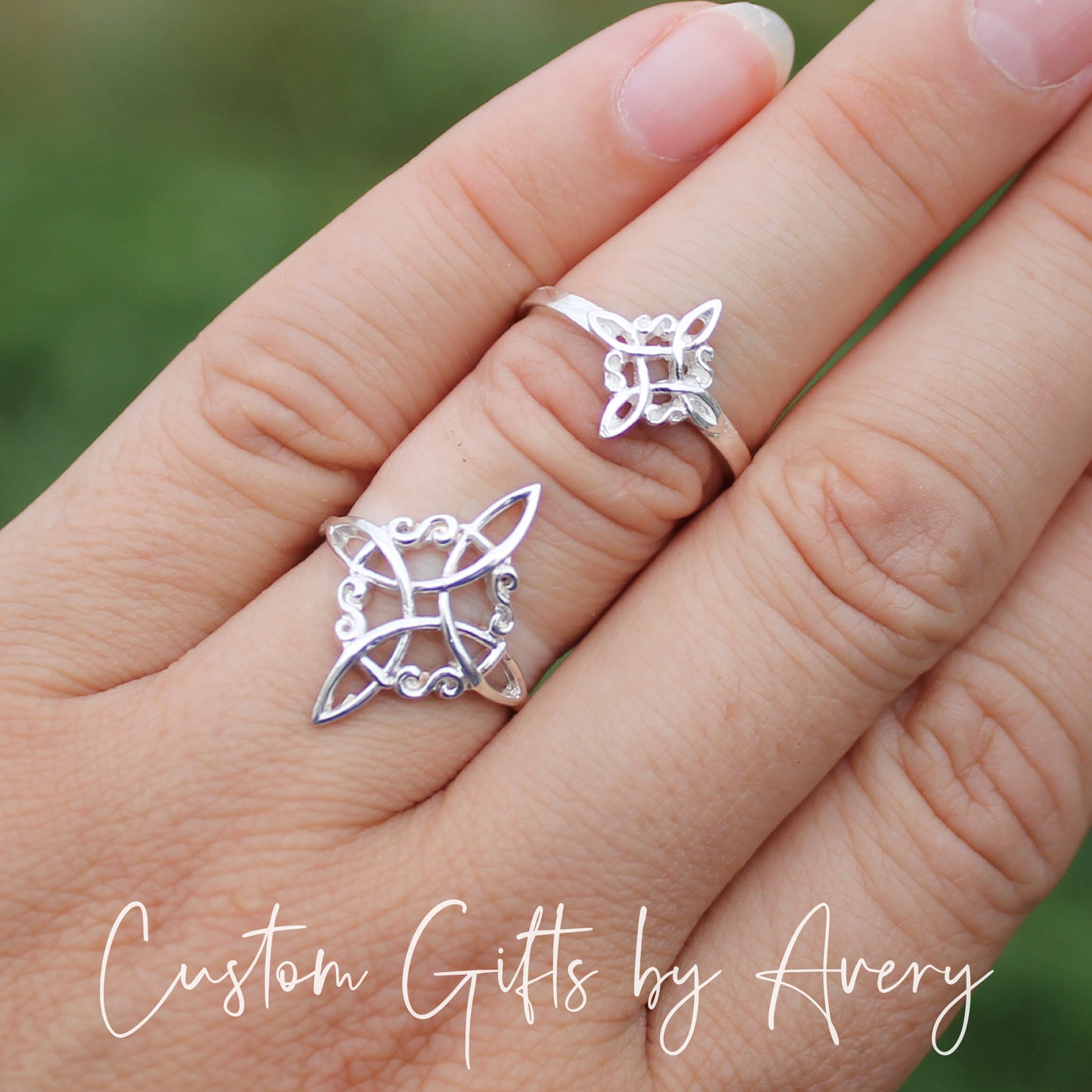 Sterling Silver Witches Knot Ring