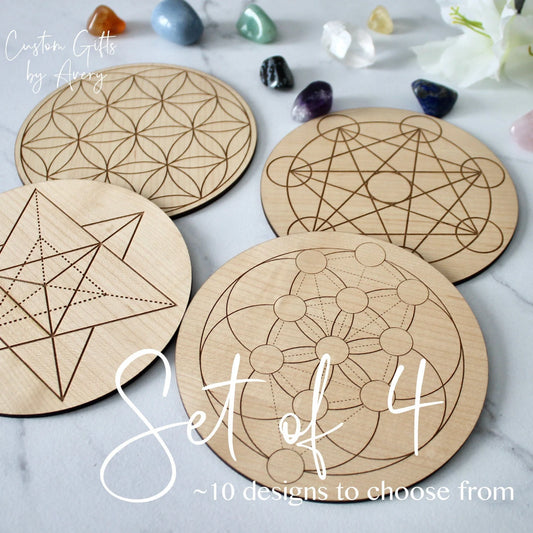 Crystal Charging Grids ~ Set of 4