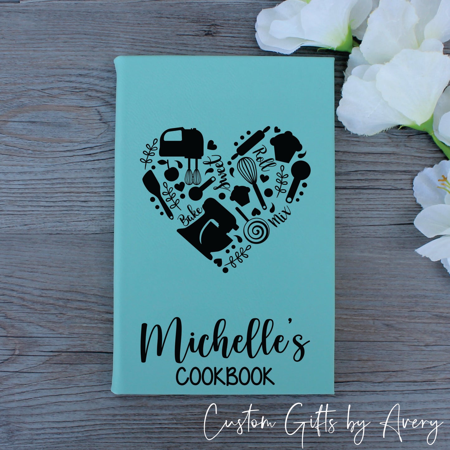 Personalized Baking Recipe Book ~ Heart