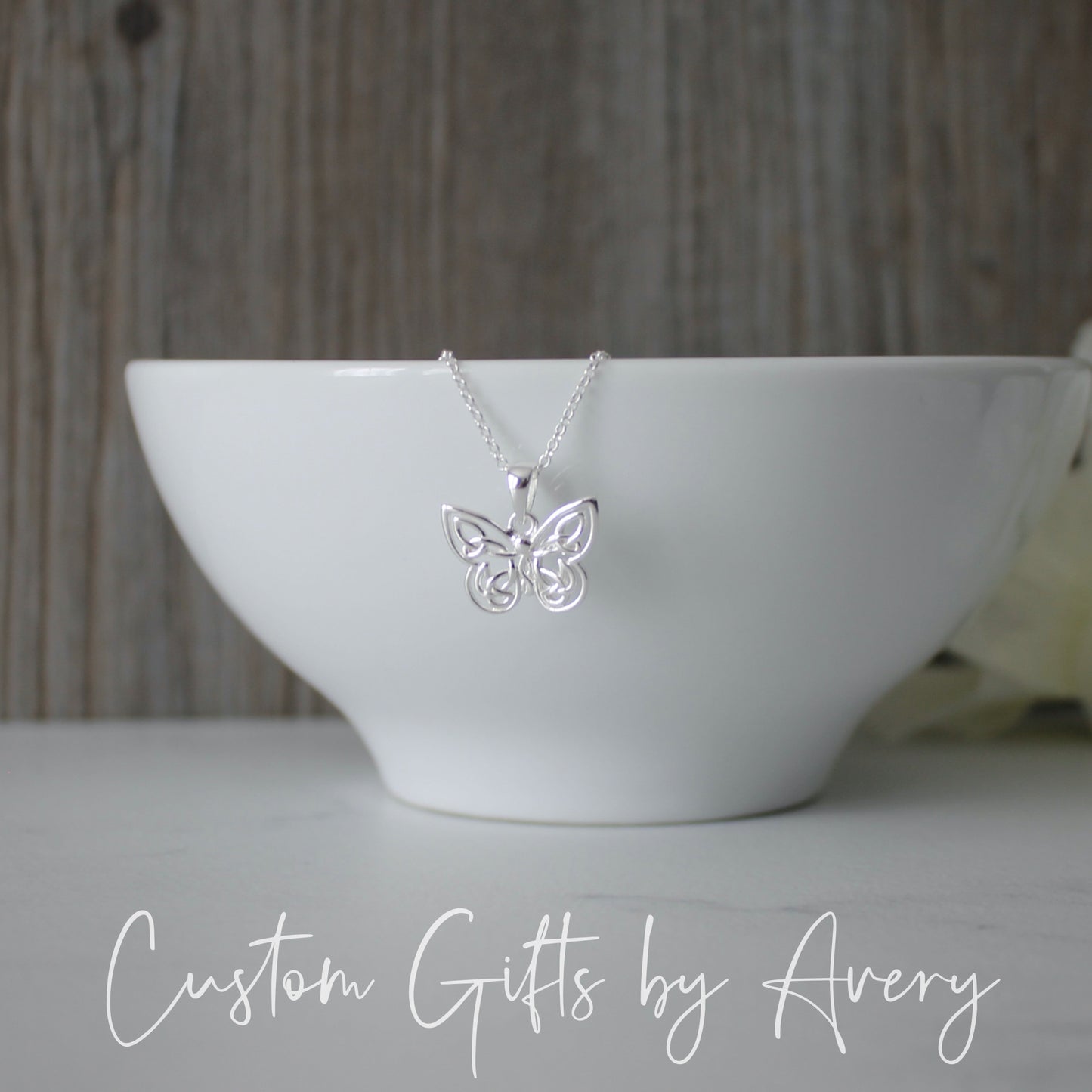 Sterling Silver Celtic Butterfly Necklace