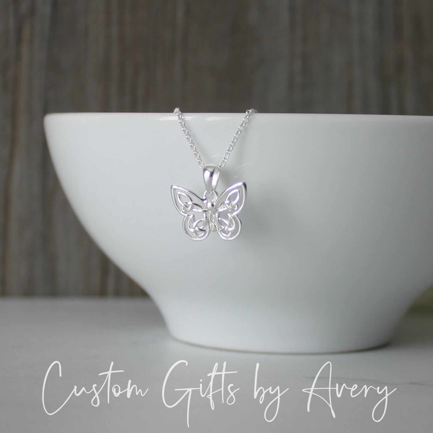 Sterling Silver Celtic Butterfly Necklace