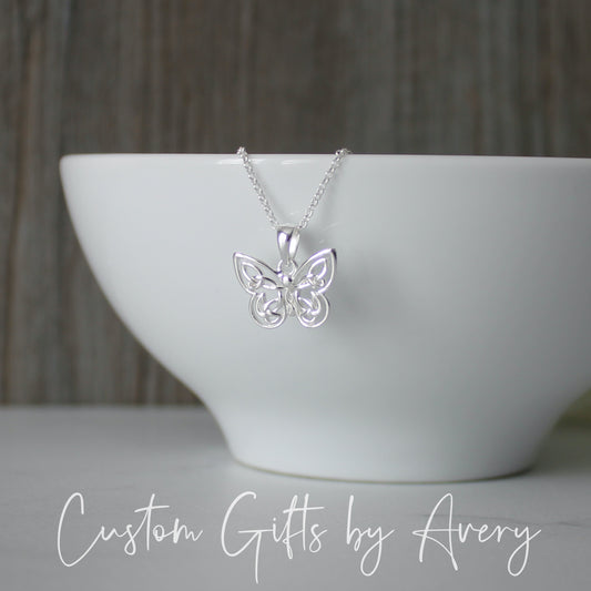 Sterling Silver Celtic Butterfly Necklace