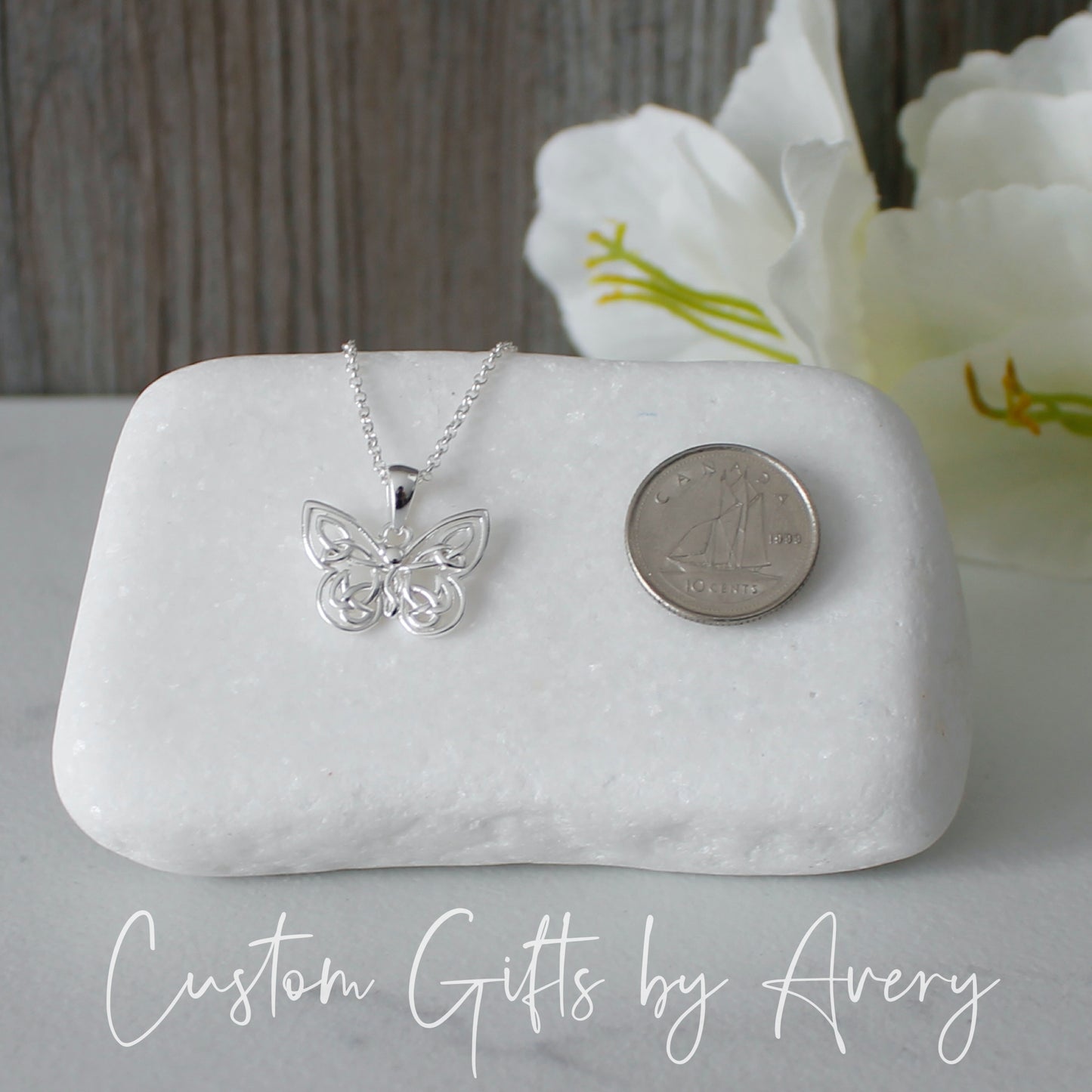 Sterling Silver Celtic Butterfly Necklace