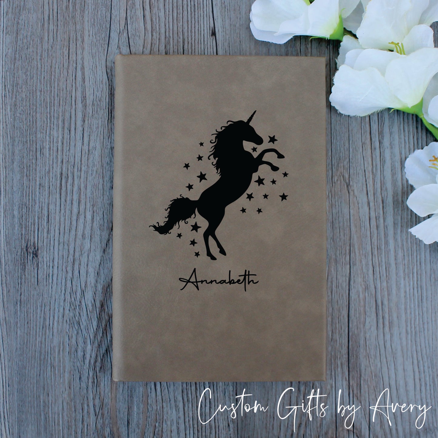 Personalized Notebook Journal ~ Unicorn