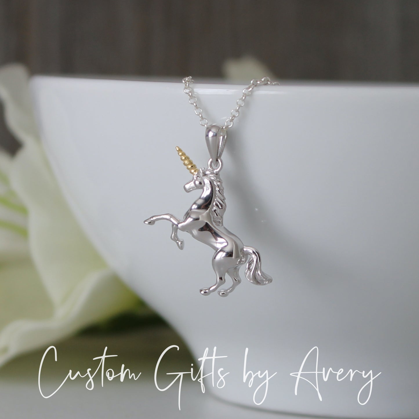 Sterling Silver Unicorn Necklace