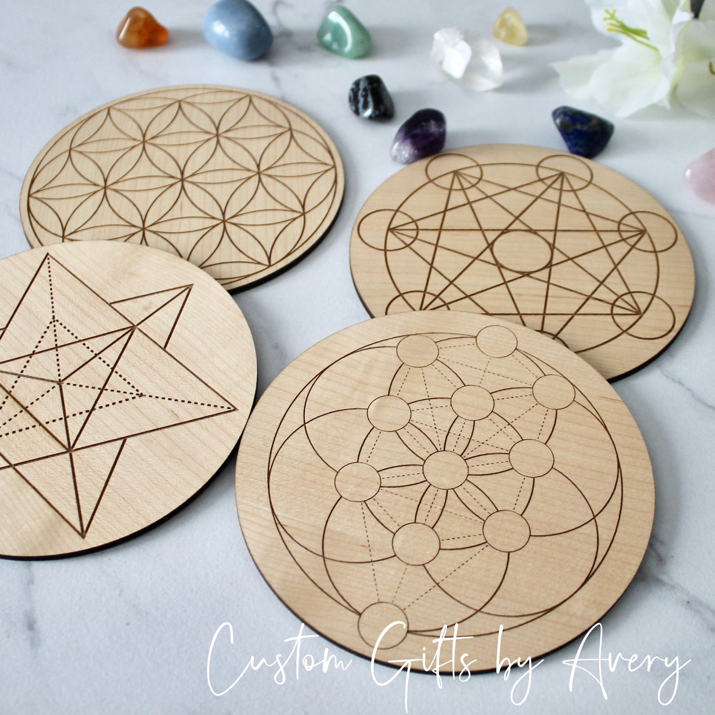 Crystal Charging Grids ~ Set of 4