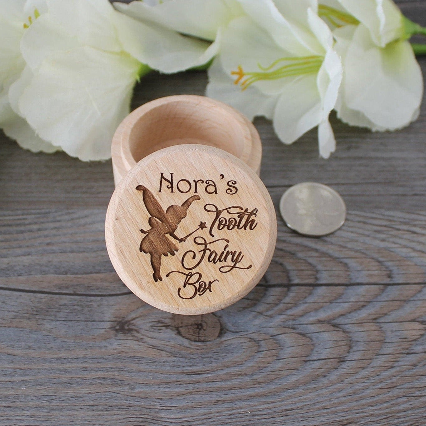 Personalized Tooth Fairy Box ~ Fairy Silhouette