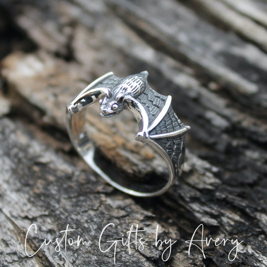 Sterling Silver Bat Ring