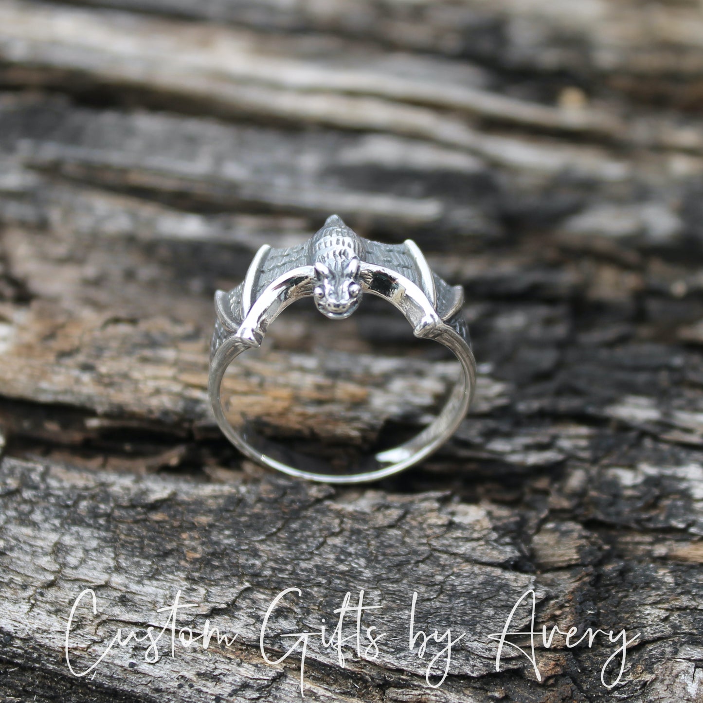 Sterling Silver Bat Ring