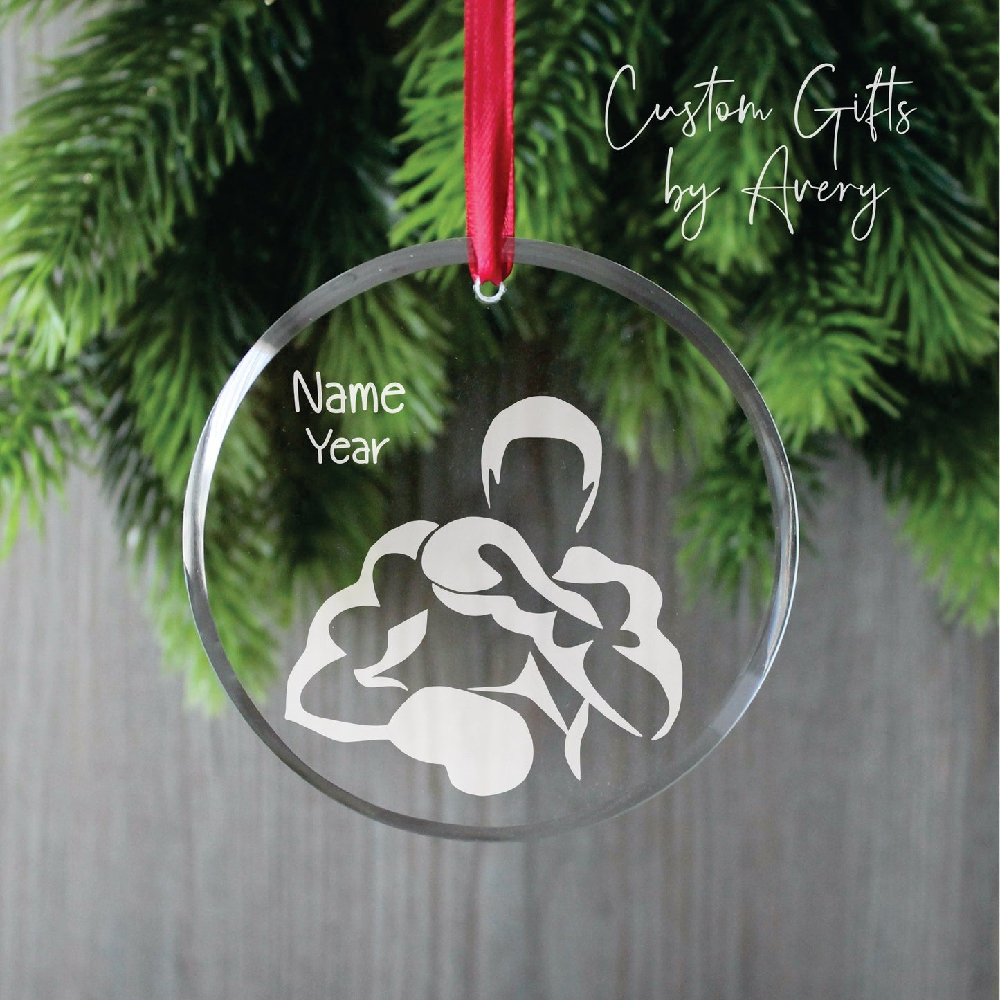 Personalized Glass Christmas Ornament ~ Boxing