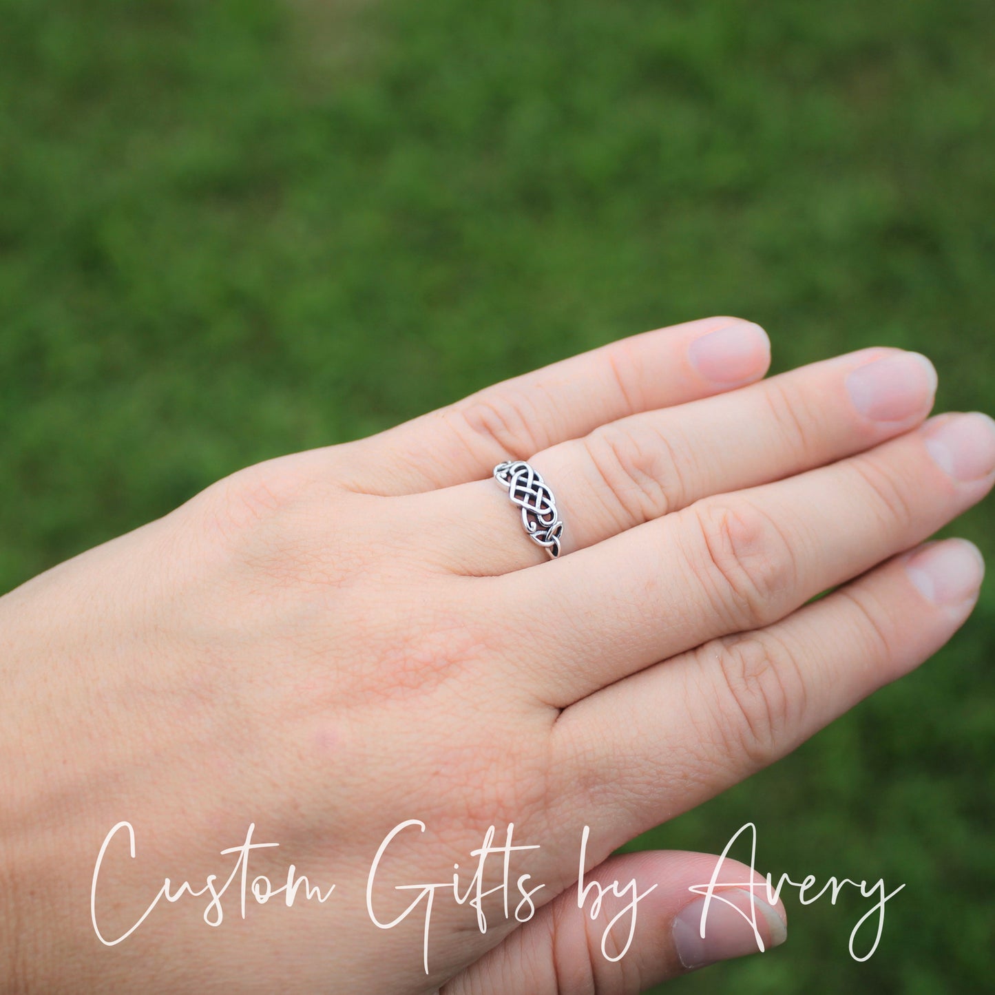 Sterling Silver Celtic Heart Knot Ring