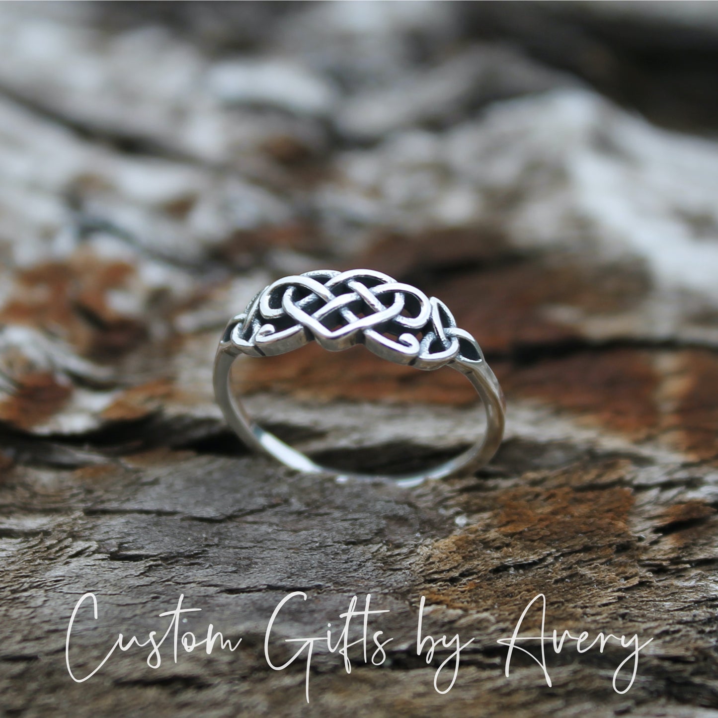 Sterling Silver Celtic Heart Knot Ring