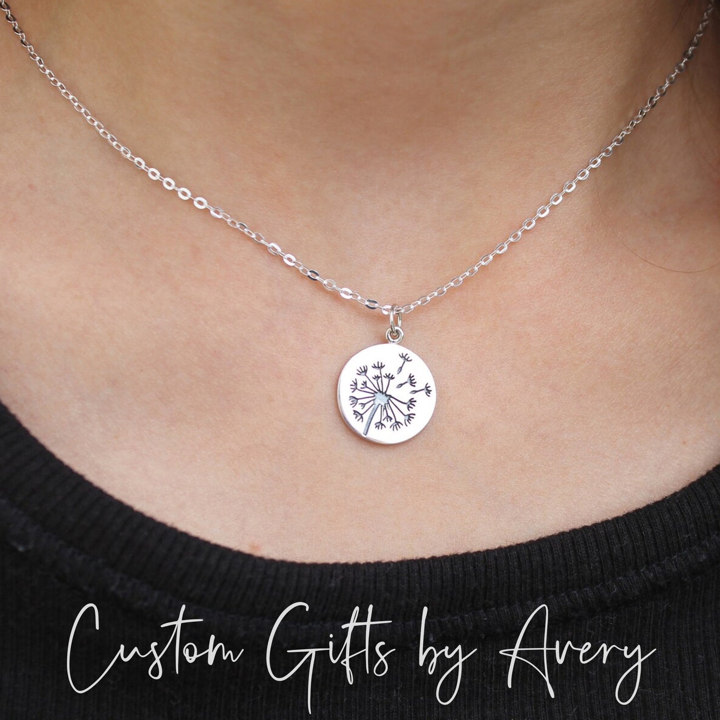 Sterling Silver Dandelion Wish Necklace