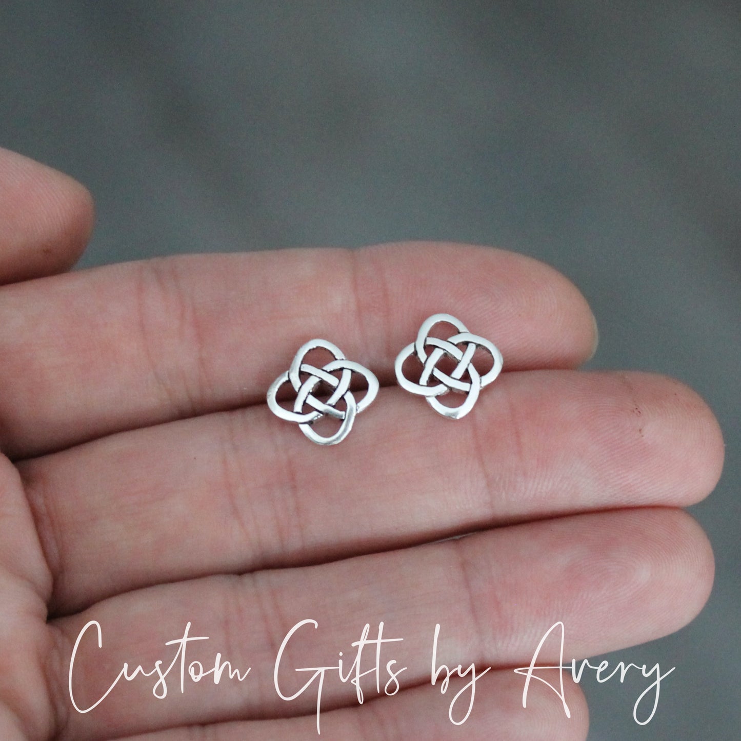 Sterling Silver Celtic Dara Knot Studs