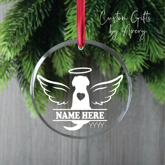 Personalized Dog Memorial Christmas Ornament