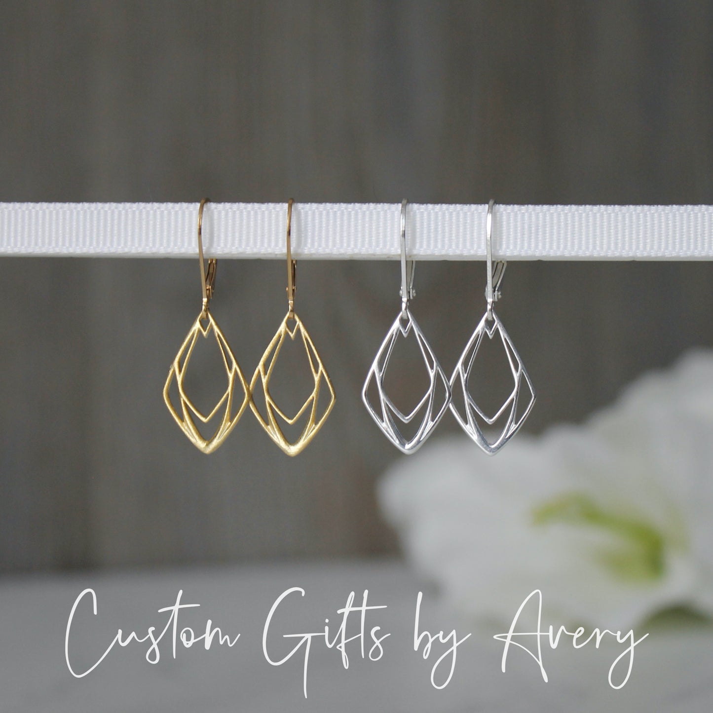 Geometric Teardrop Earrings