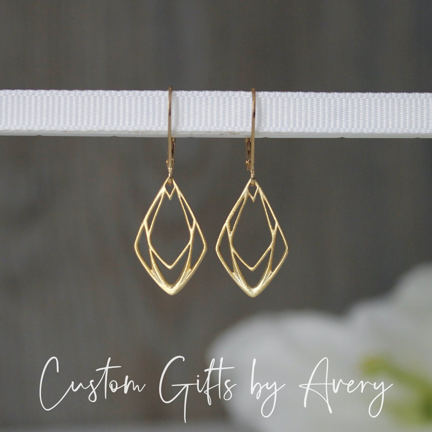 Geometric Teardrop Earrings