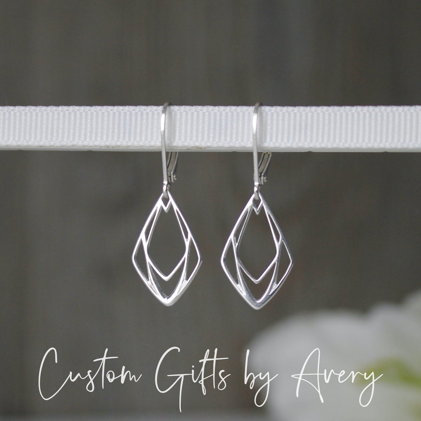 Geometric Teardrop Earrings