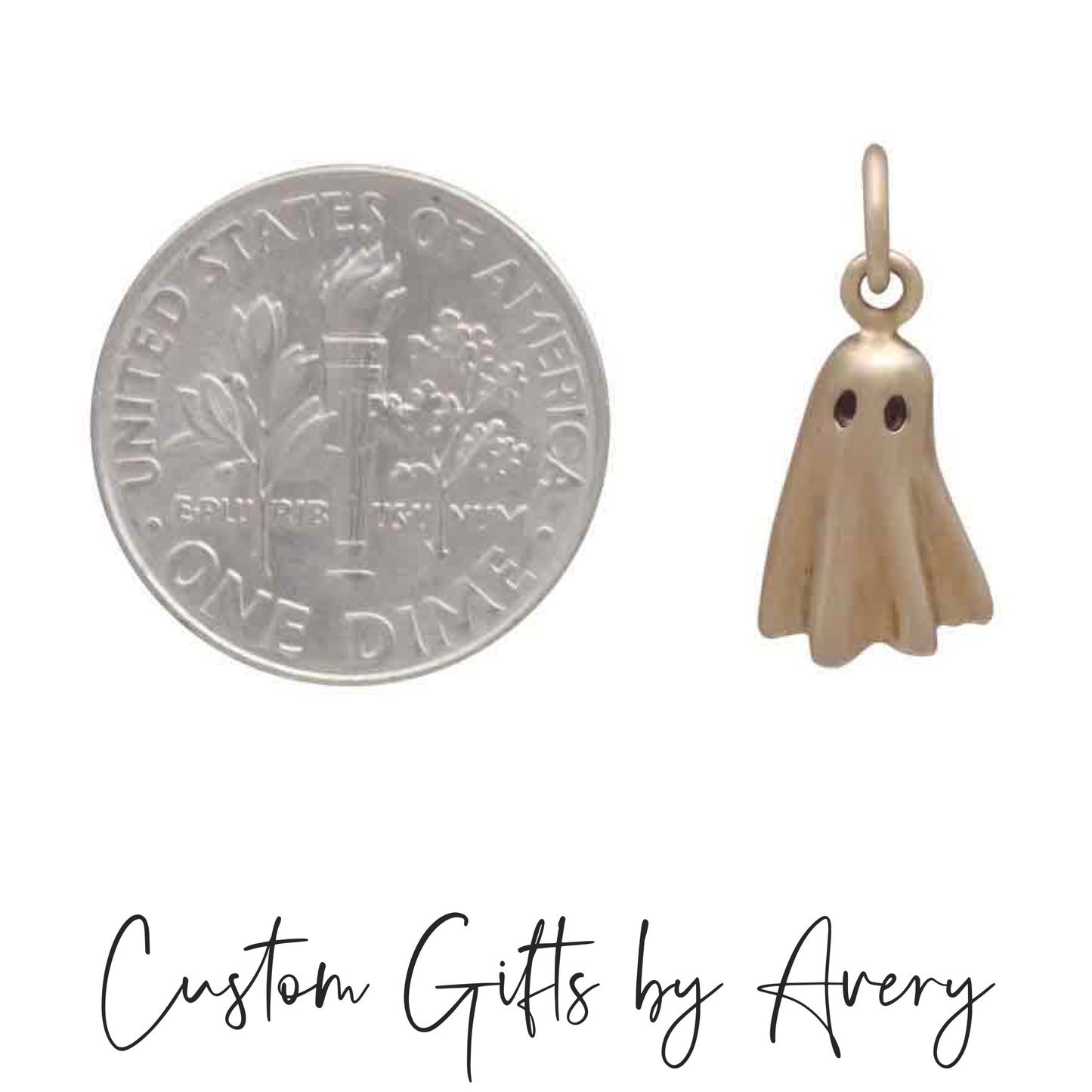 Tiny Gold Ghost Necklace