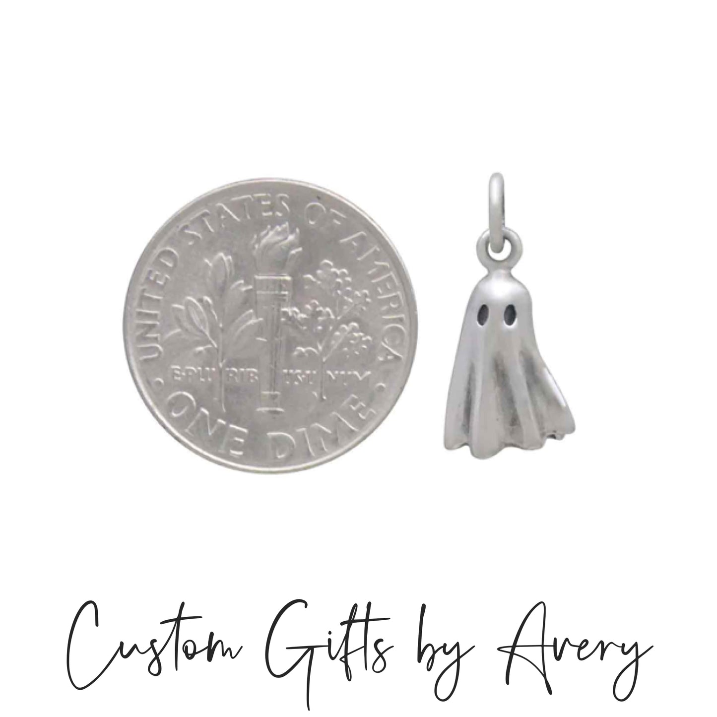 Tiny Sterling Silver Ghost Necklace