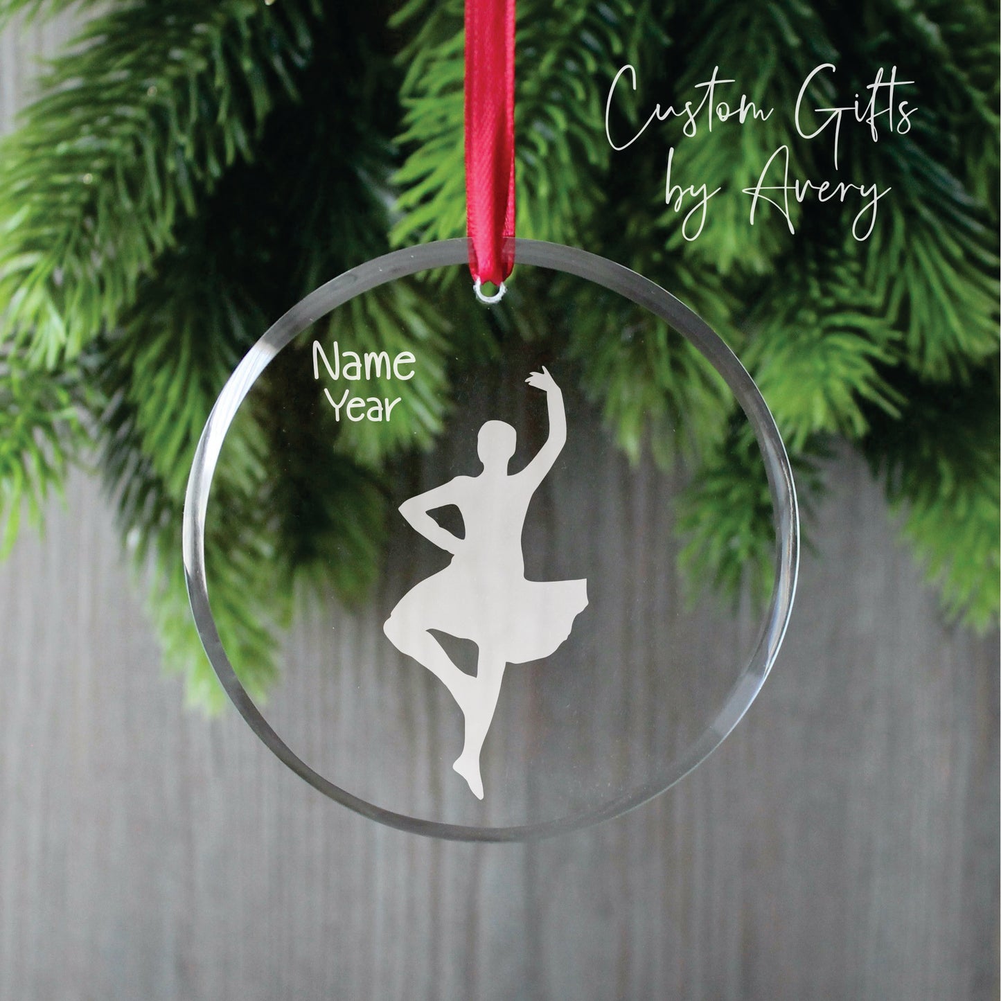 Personalized Glass Christmas Ornament ~ Highland Dancer