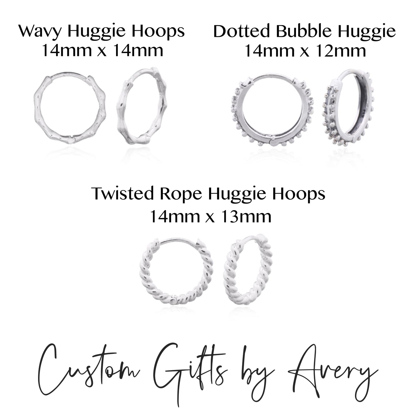 Sterling Silver Huggie Hoop Earrings