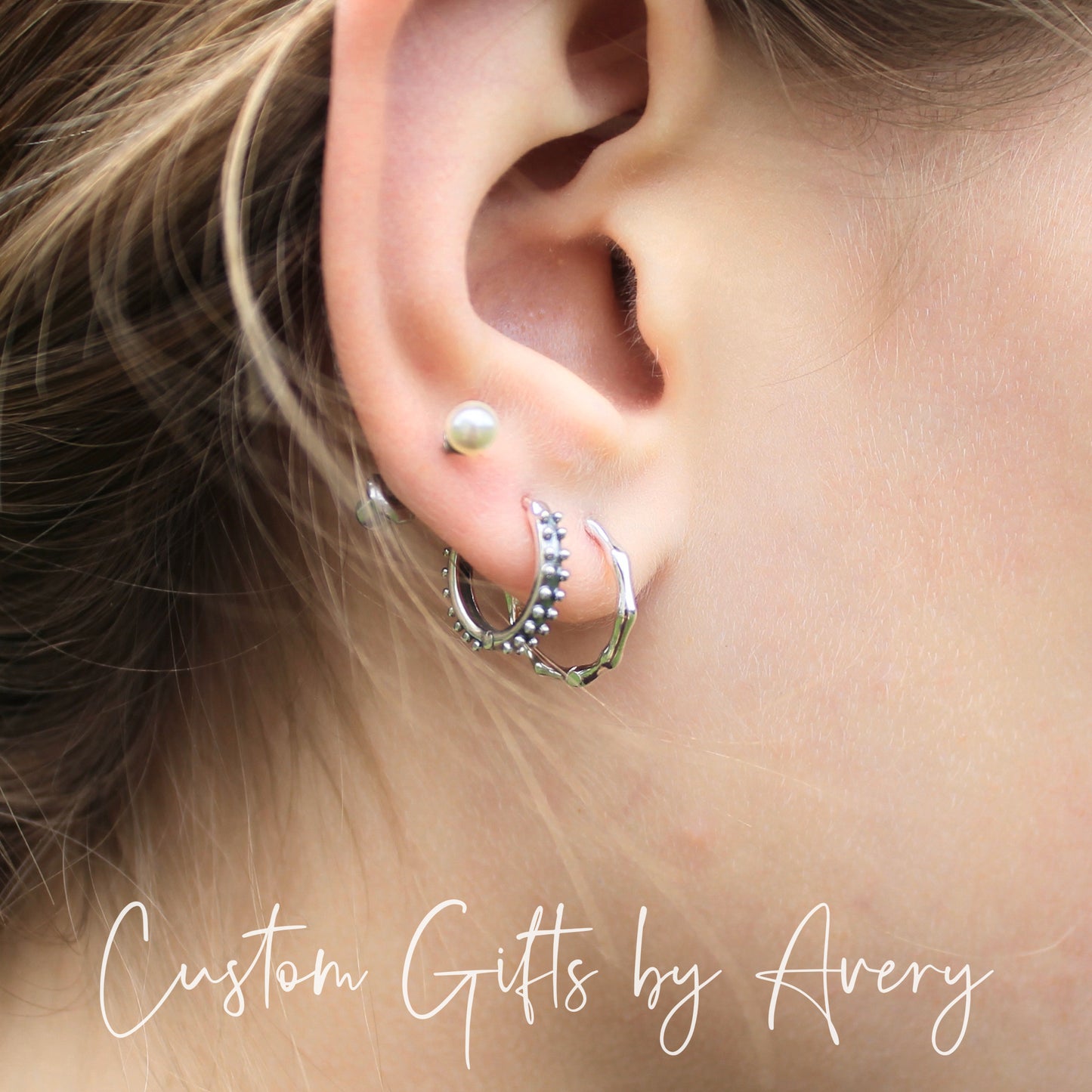 Sterling Silver Huggie Hoop Earrings