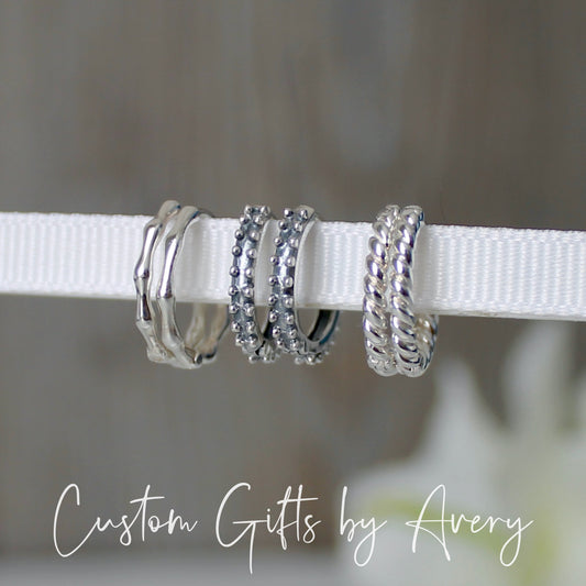 Sterling Silver Huggie Hoop Earrings