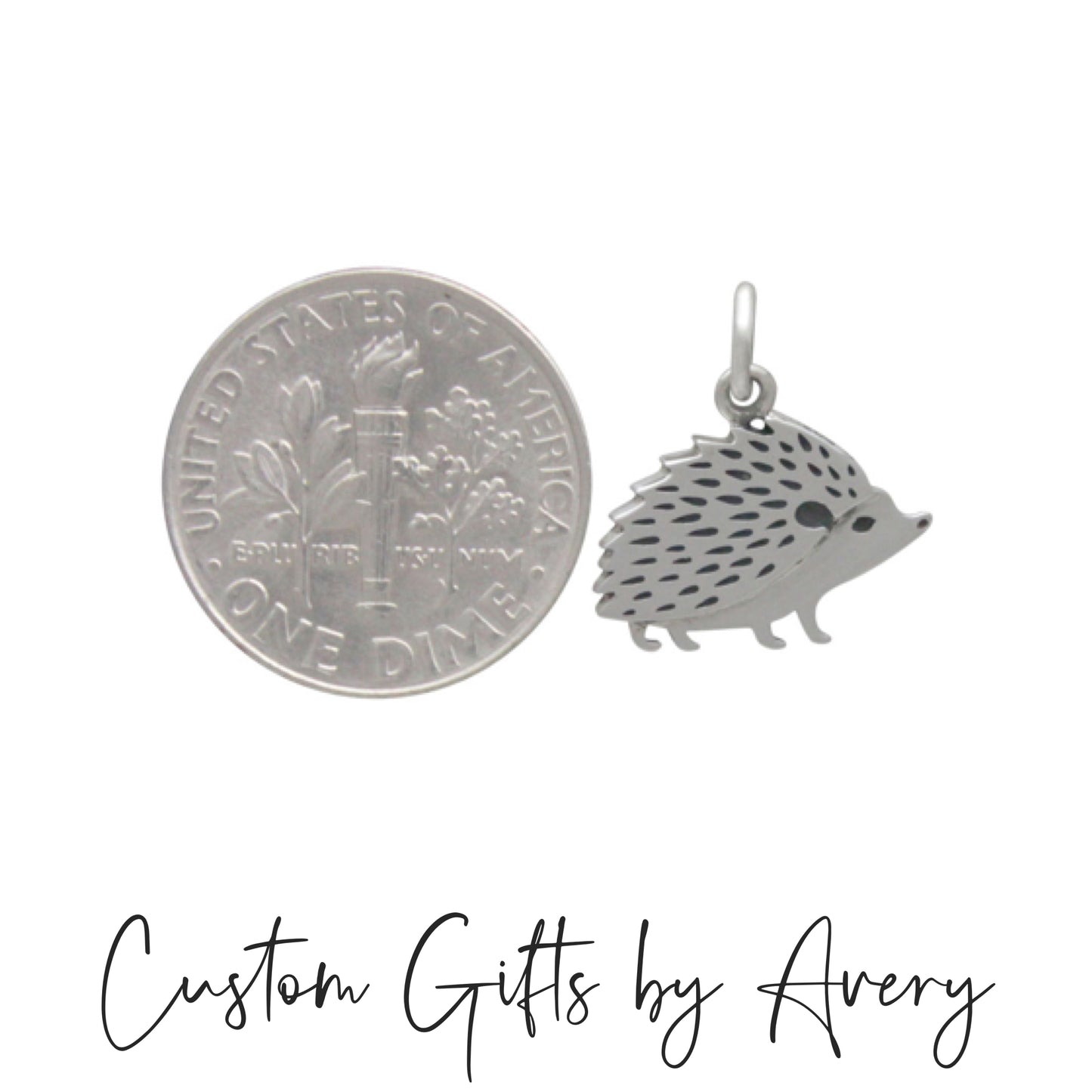 Tiny Sterling Silver Hedgehog Necklace