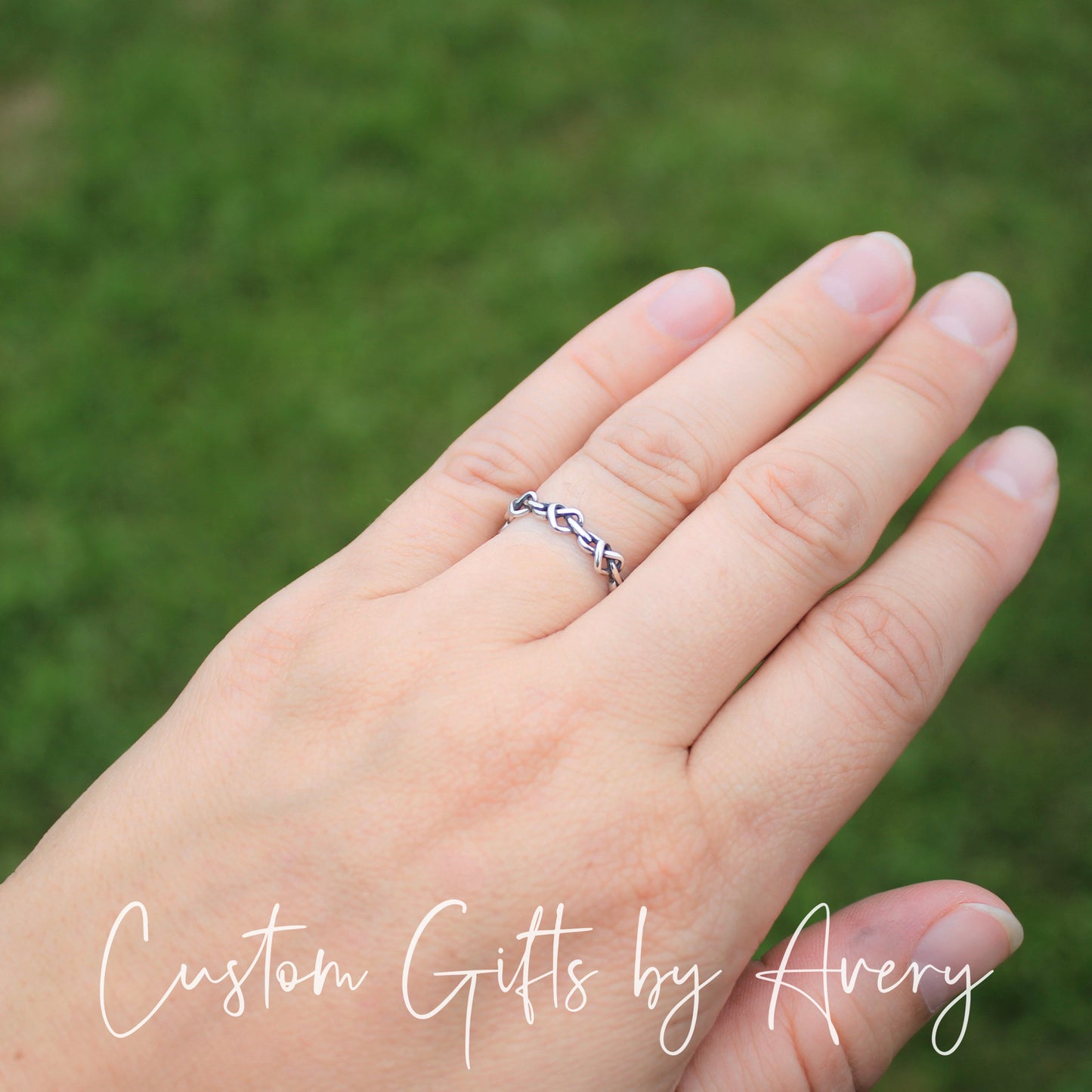 Sterling Silver Knotted Heart Ring