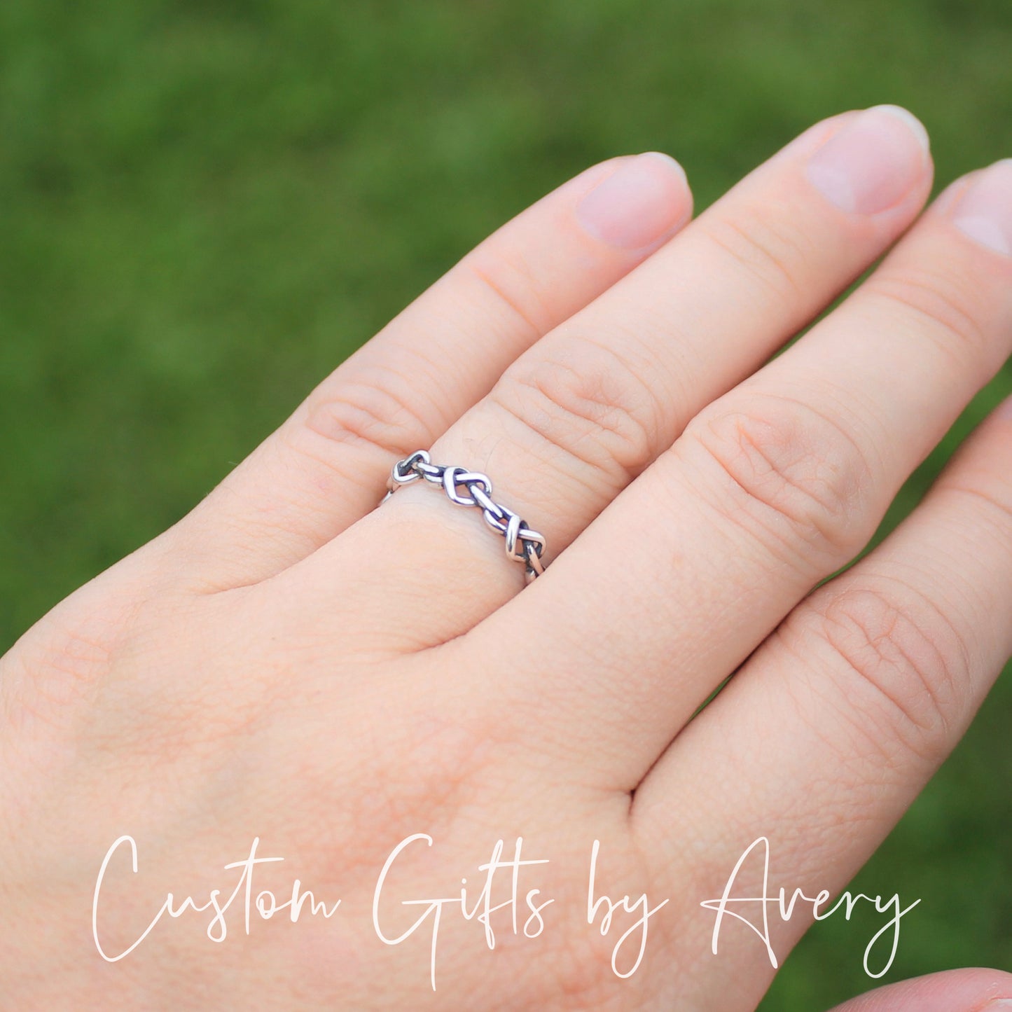 Sterling Silver Knotted Heart Ring