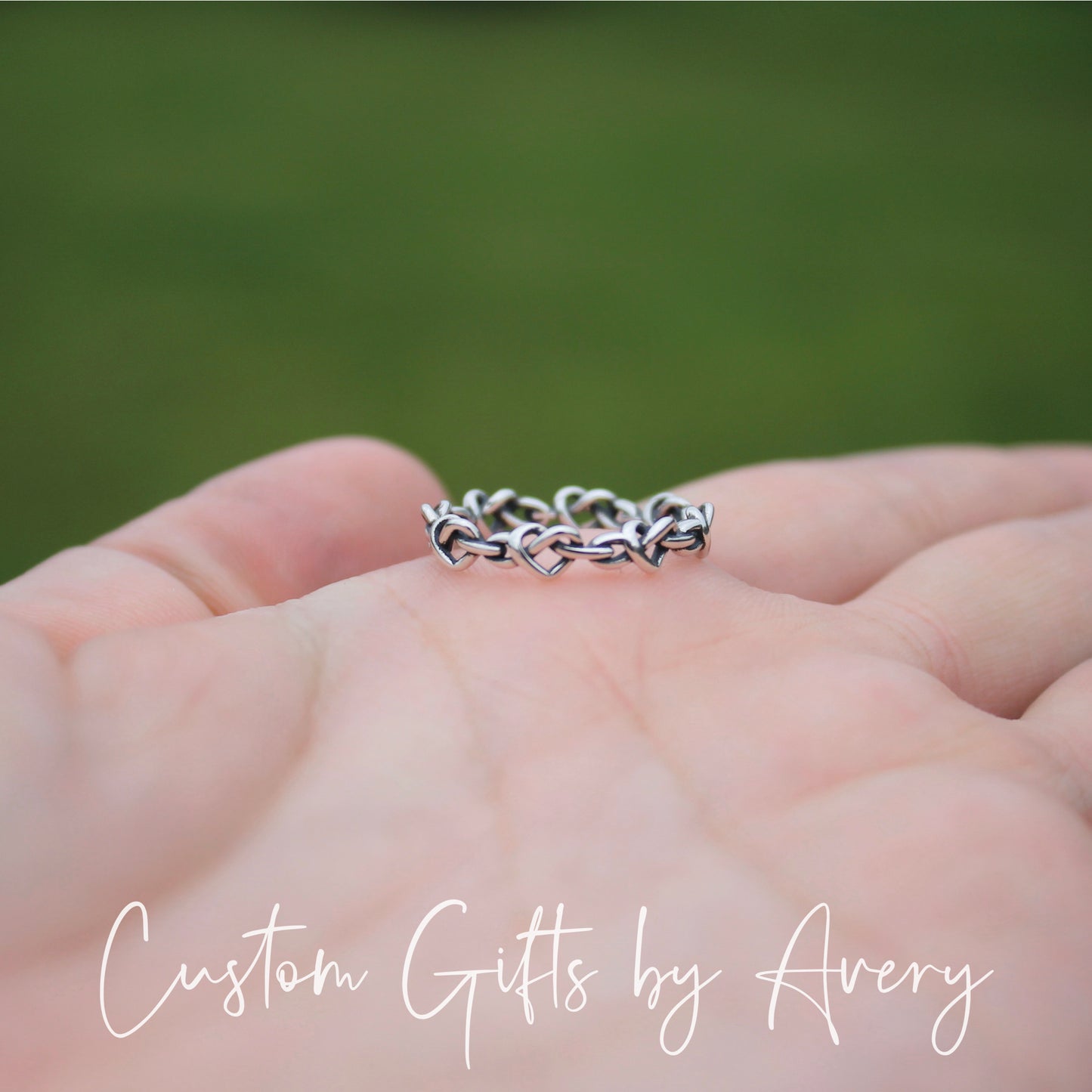 Sterling Silver Knotted Heart Ring