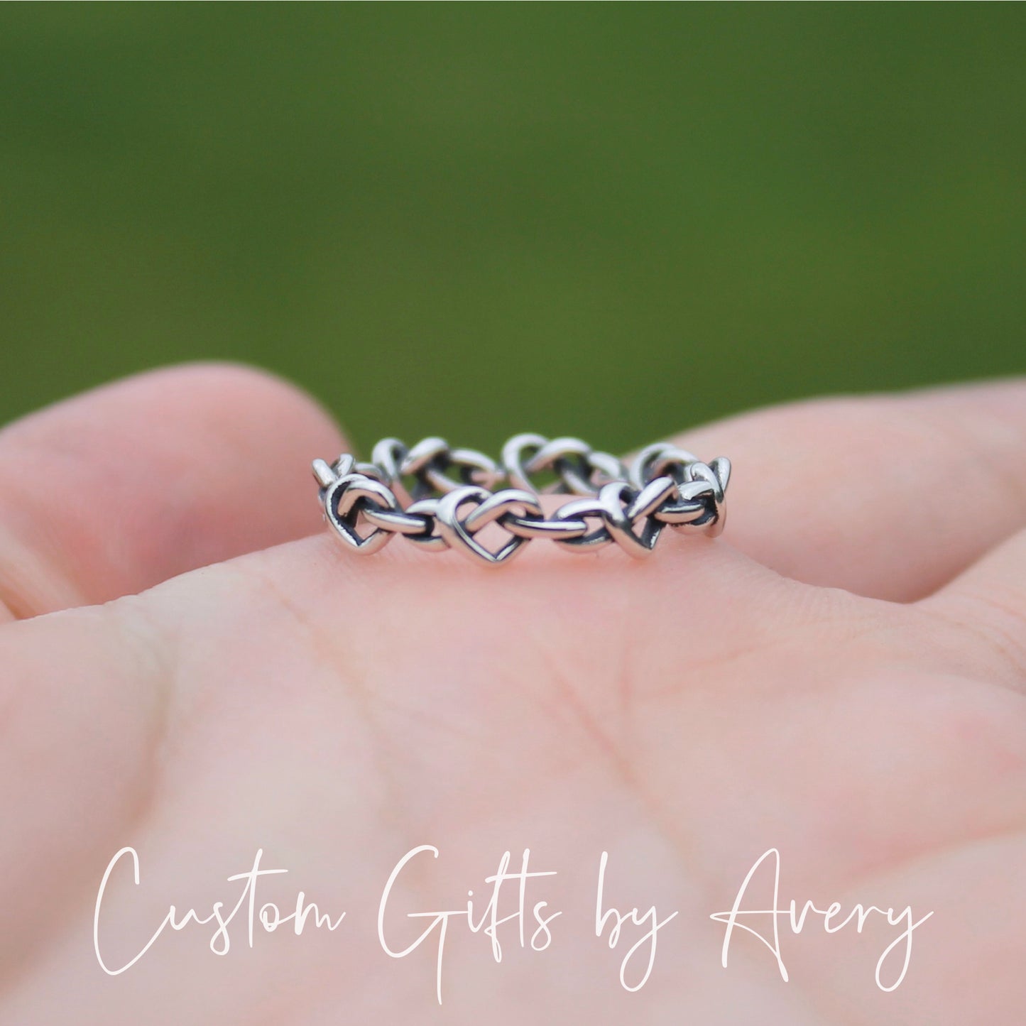 Sterling Silver Knotted Heart Ring