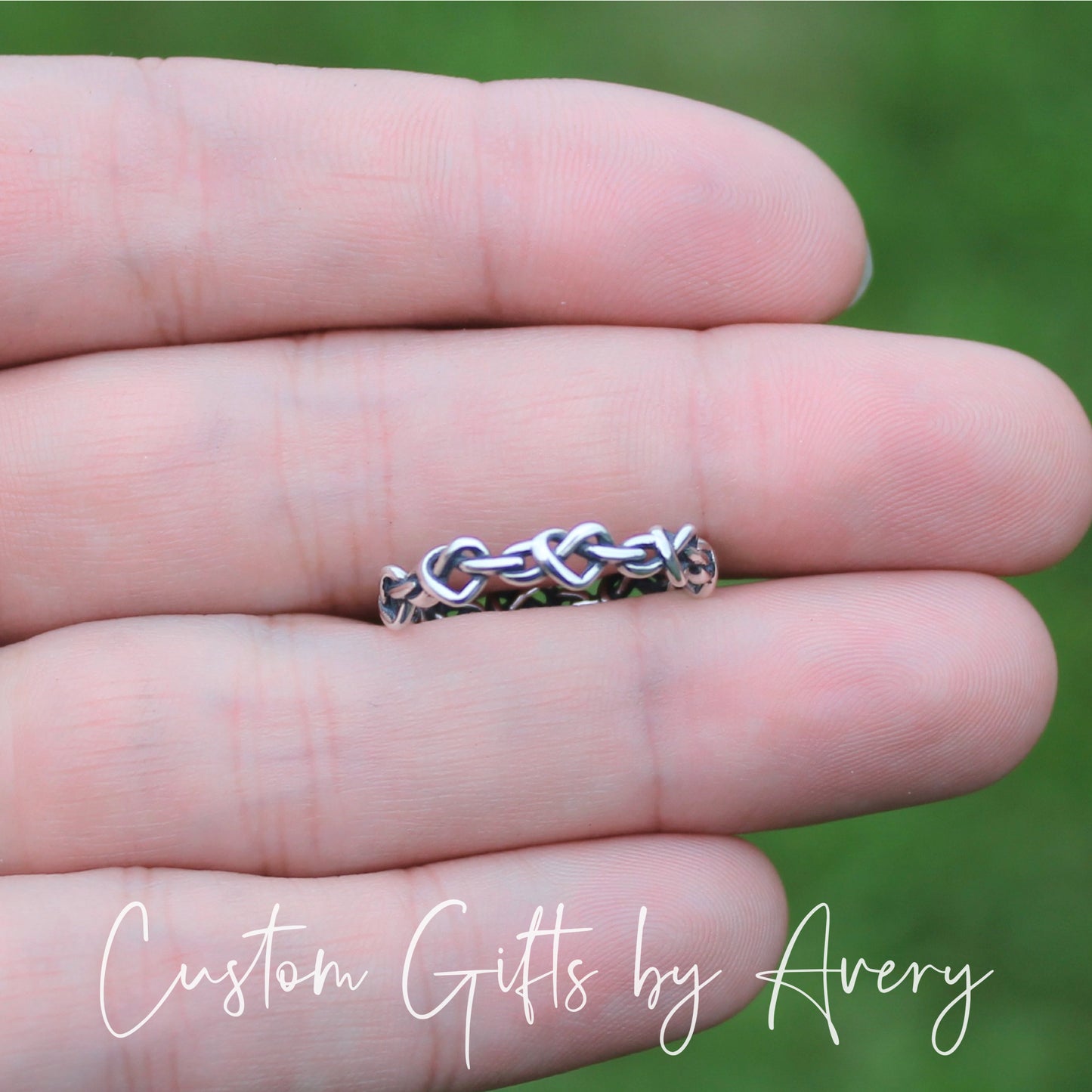 Sterling Silver Knotted Heart Ring