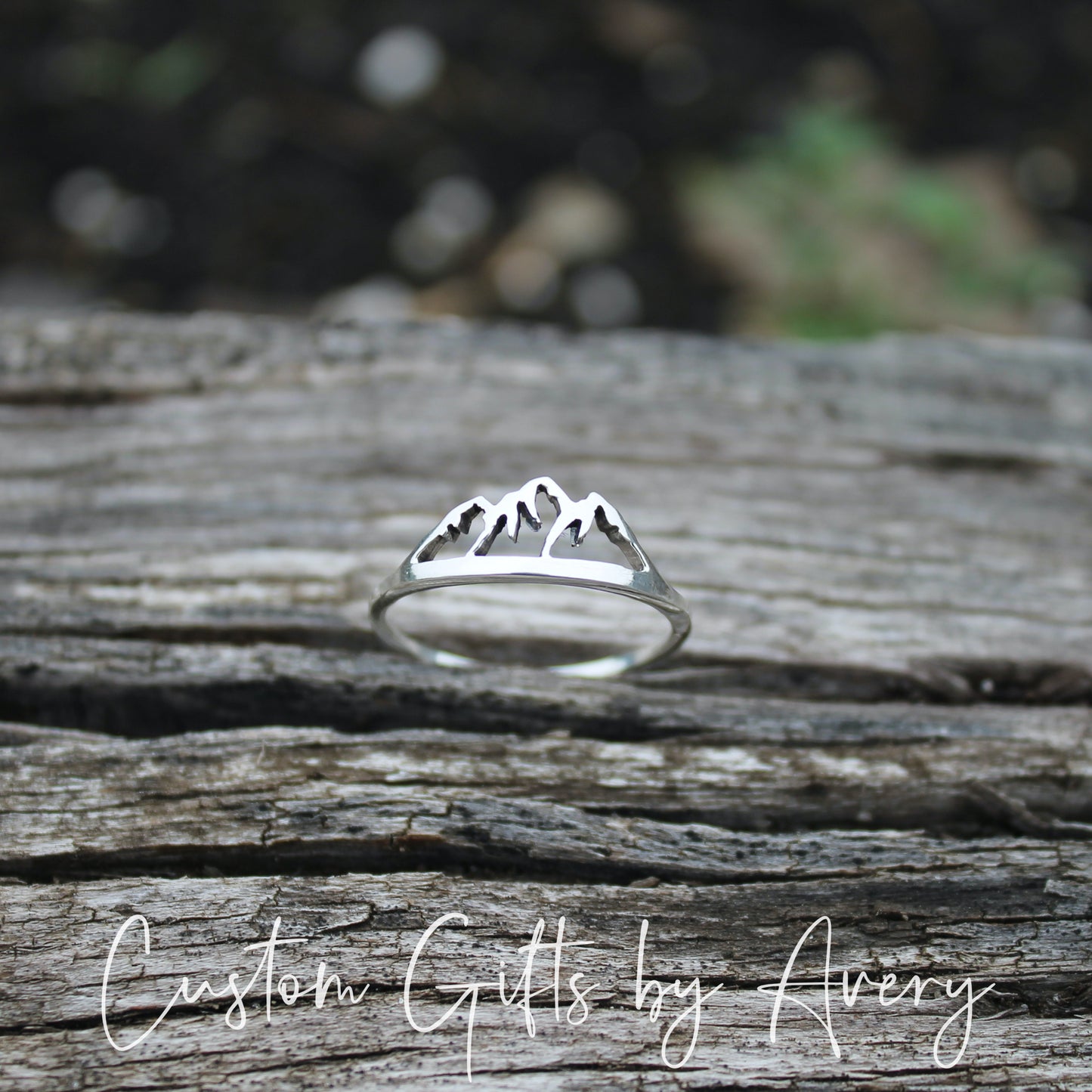 Sterling Silver Mountain Range Ring