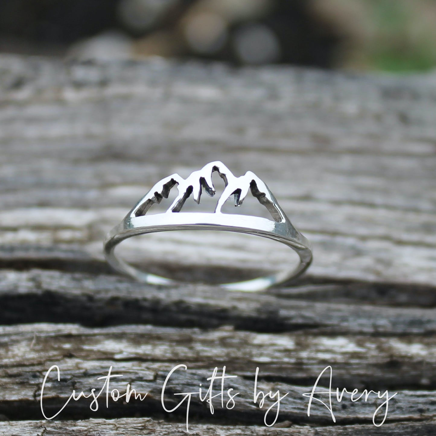 Sterling Silver Mountain Range Ring