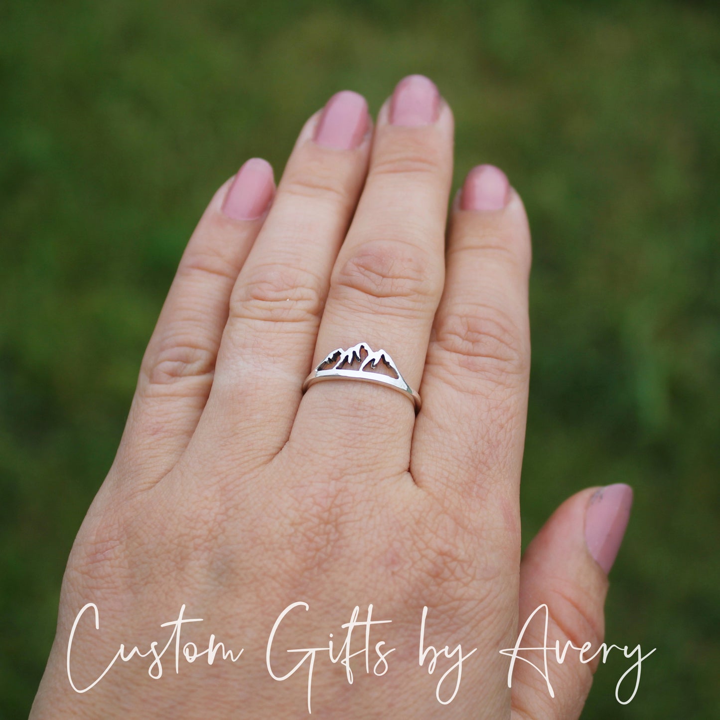 Sterling Silver Mountain Range Ring