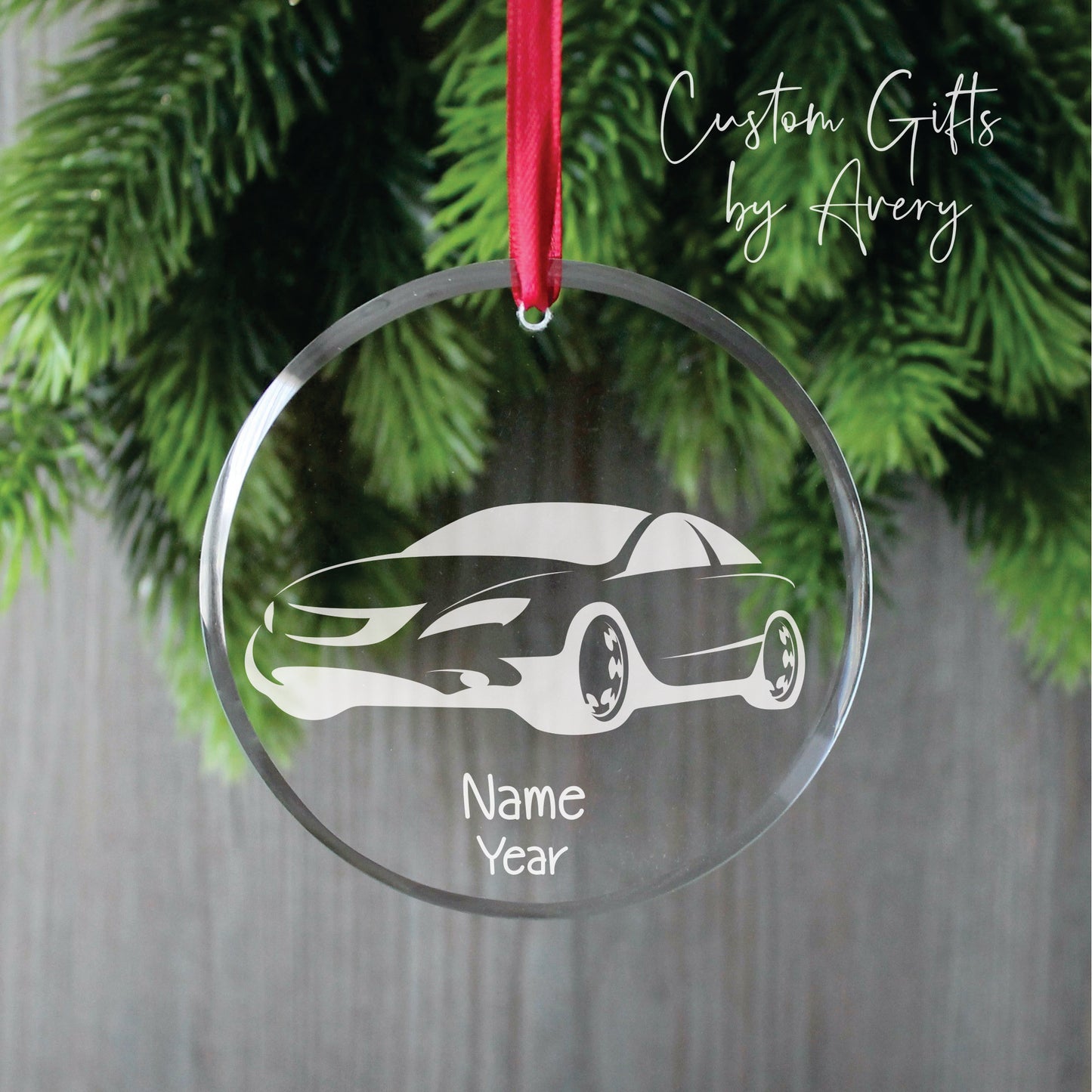 Personalized Glass Christmas Ornament ~ New Driver