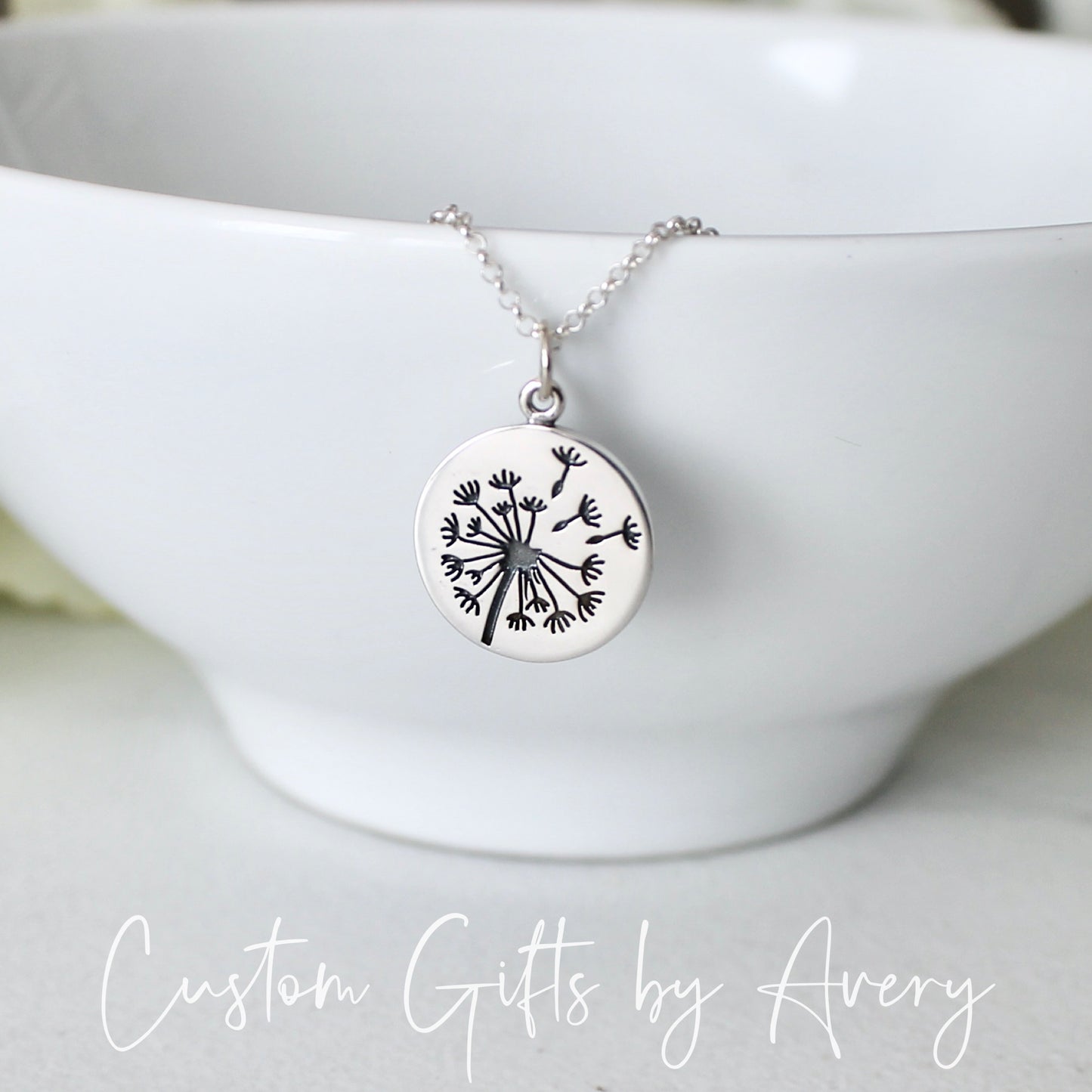 Sterling Silver Dandelion Wish Necklace