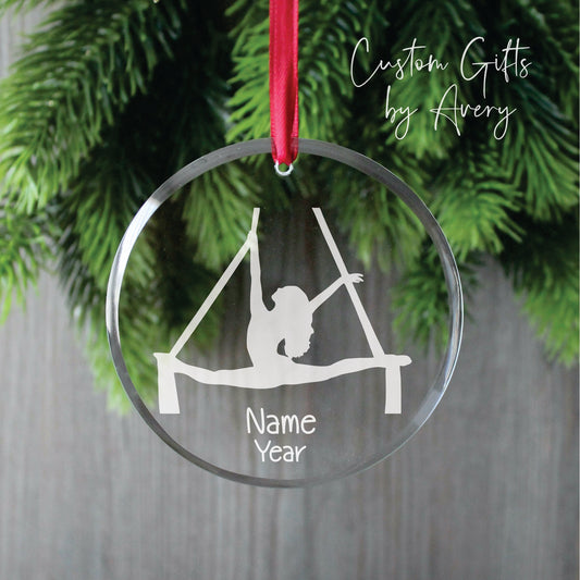 Personalized Glass Christmas Ornament ~ Aerial Silks