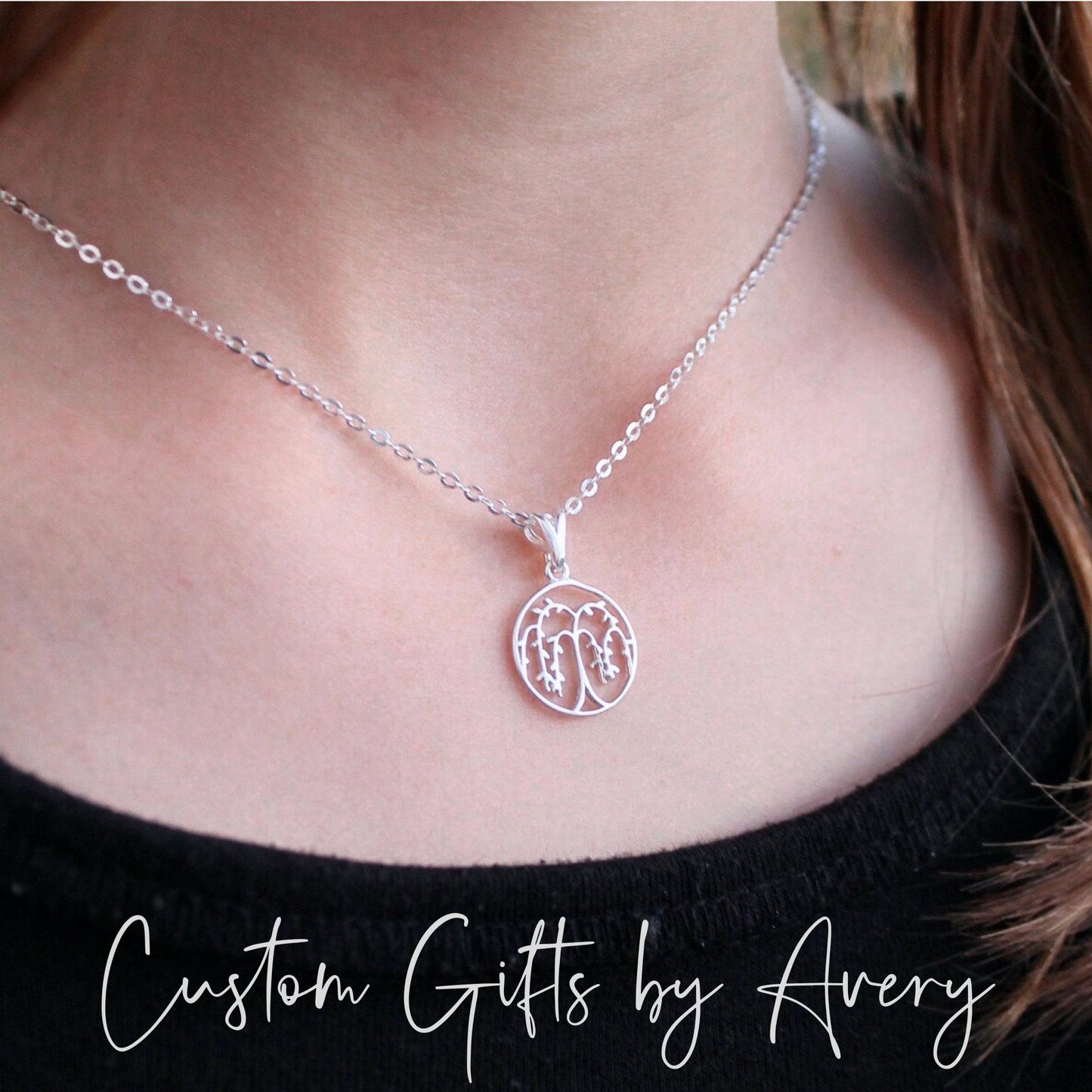 Sterling Silver Willow Tree Necklace