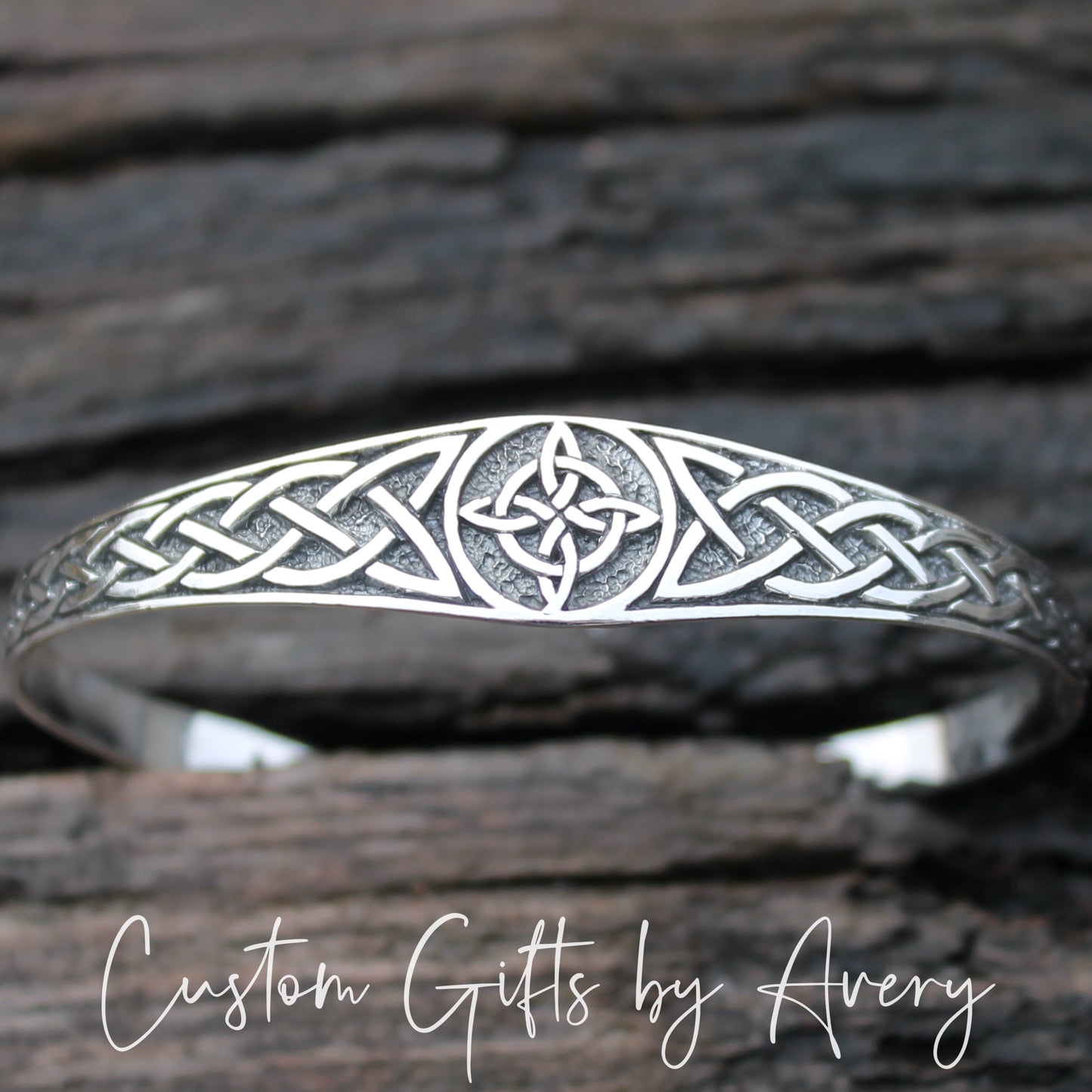 Sterling Silver Witches Knot Cuff Bracelet