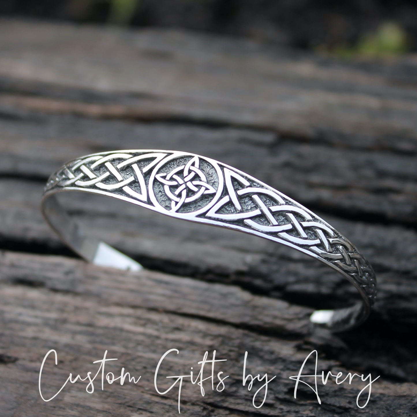 Sterling Silver Witches Knot Cuff Bracelet