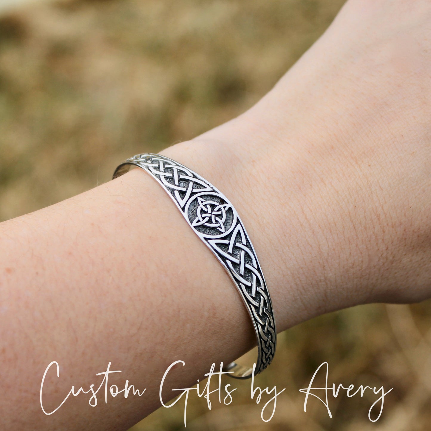 Sterling Silver Witches Knot Cuff Bracelet