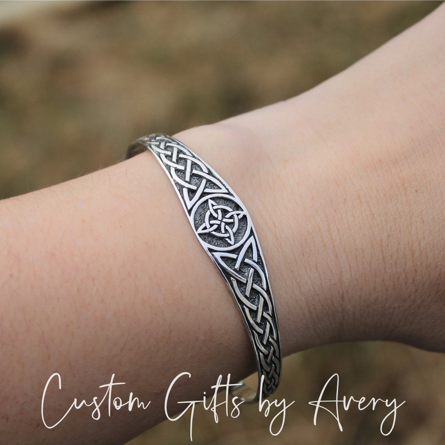 Sterling Silver Witches Knot Cuff Bracelet