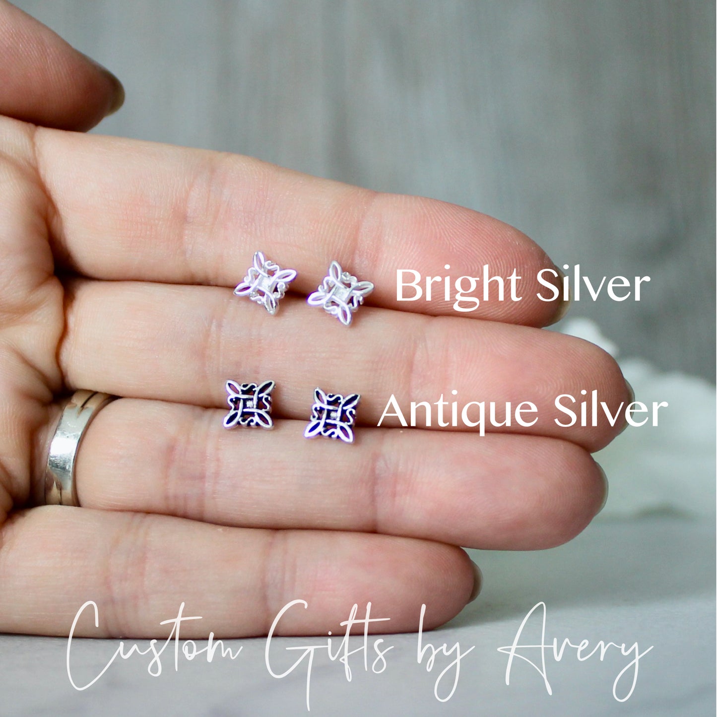 Sterling Silver Witches Knot Studs