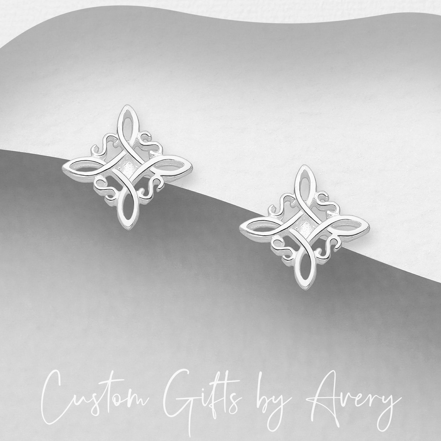 Sterling Silver Witches Knot Studs